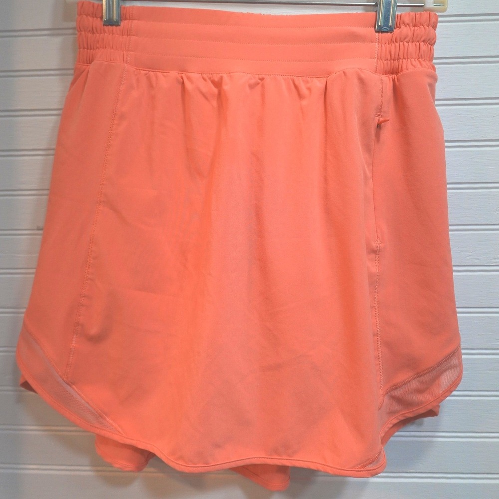 Lululemon Hotty Hot High-Rise Skirt size 6 Long Lined Orange No. LW8AEAT